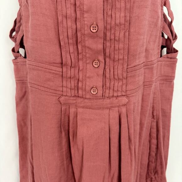 NWT Free People Moonshine Linen Dress Size Medium - Picture 3 of 12
